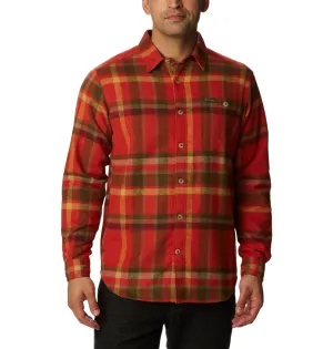 Men's Pitchstone Heavyweight Flannel Shirt Warp Red Macro Multi Columbia Clothing