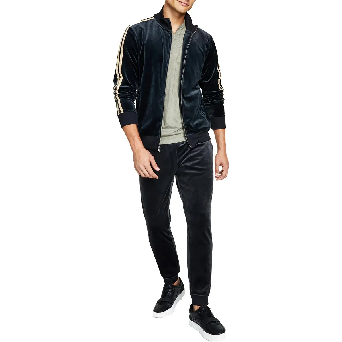 Mens Velour Sweatshirt Track Jacket ecco Shoes