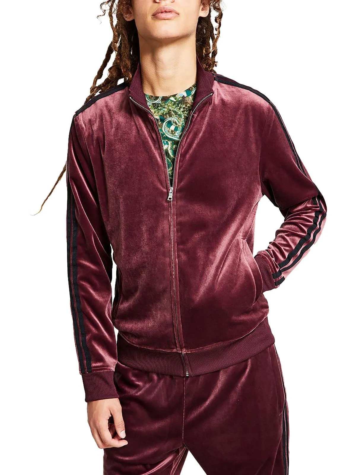 Mens Velour Sweatshirt Track Jacket ecco Shoes