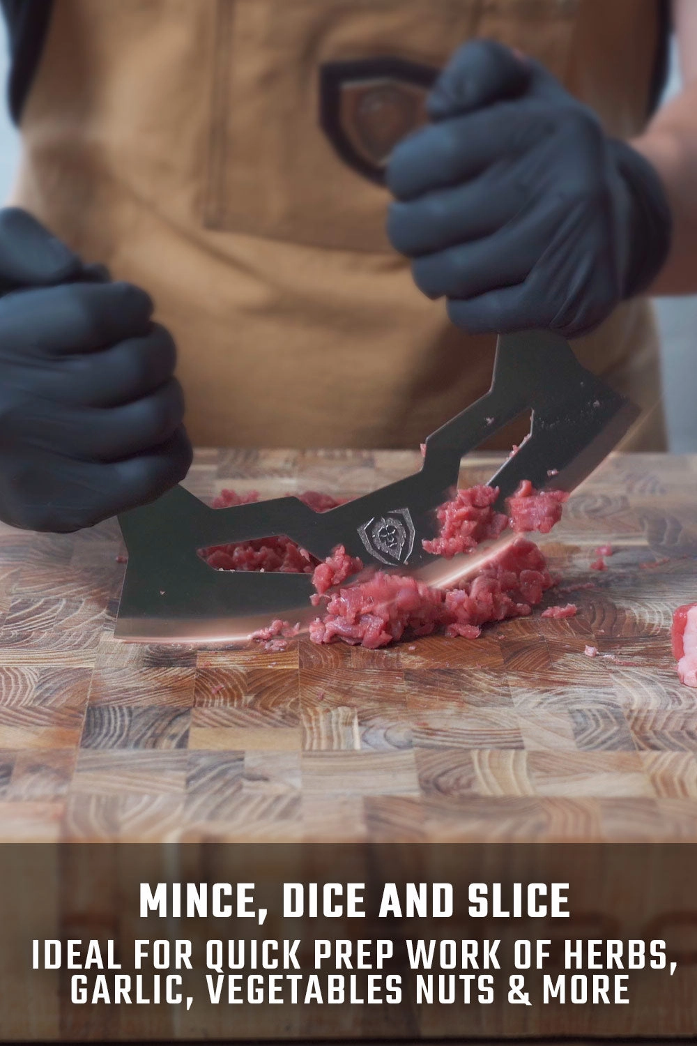 Mezzaluna Knife 8.5" | ABS Handles | Gladiator Series | Dalstrong 