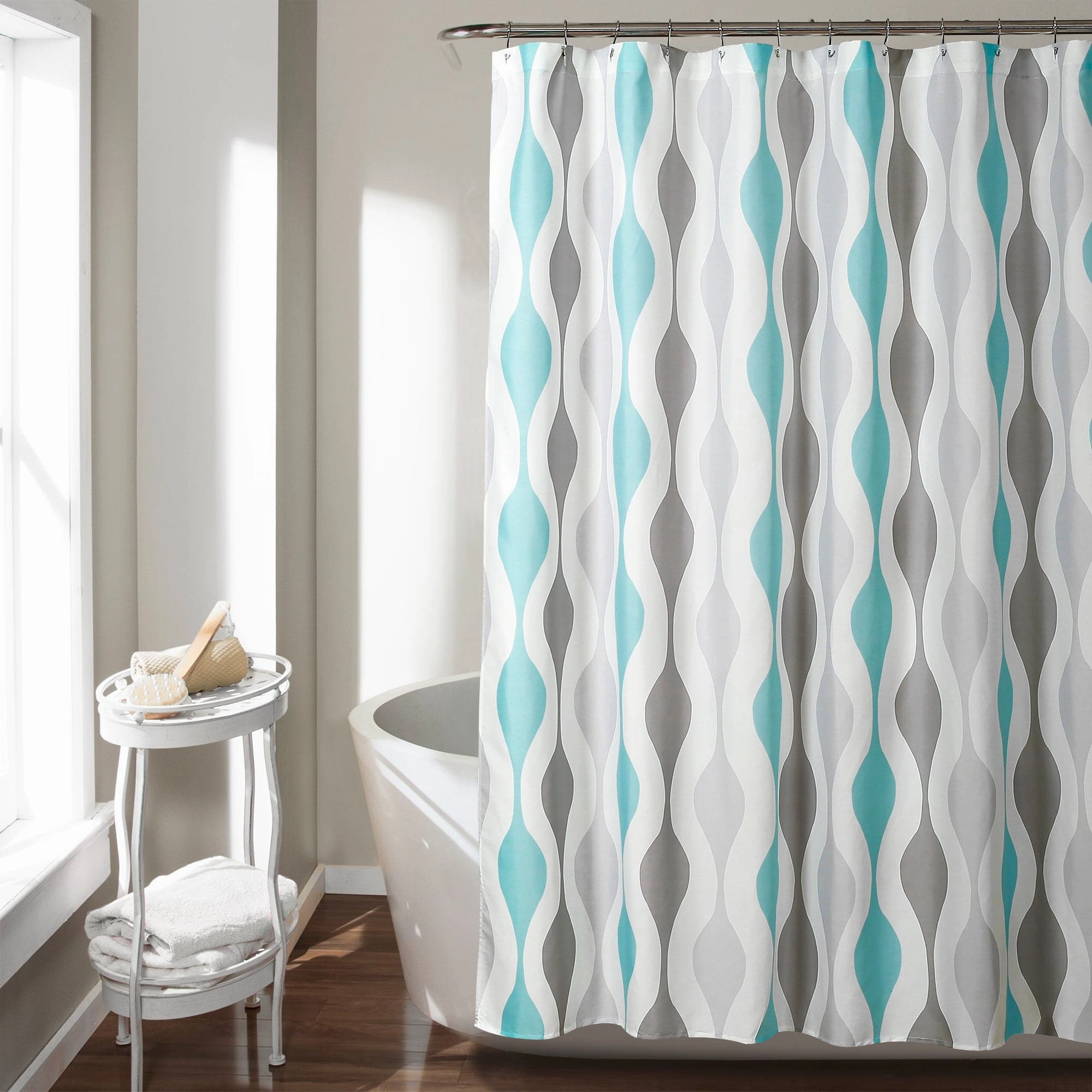 Mid Century Geo Shower Curtain shower curtain,bath curtain,bathroom decor