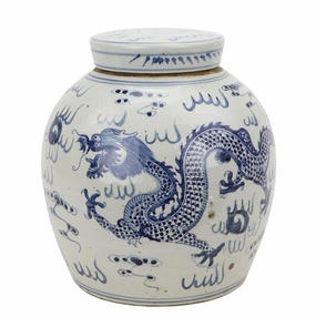 Mid Size Dragon Flat Top Jar vase,flower vase,home decoration