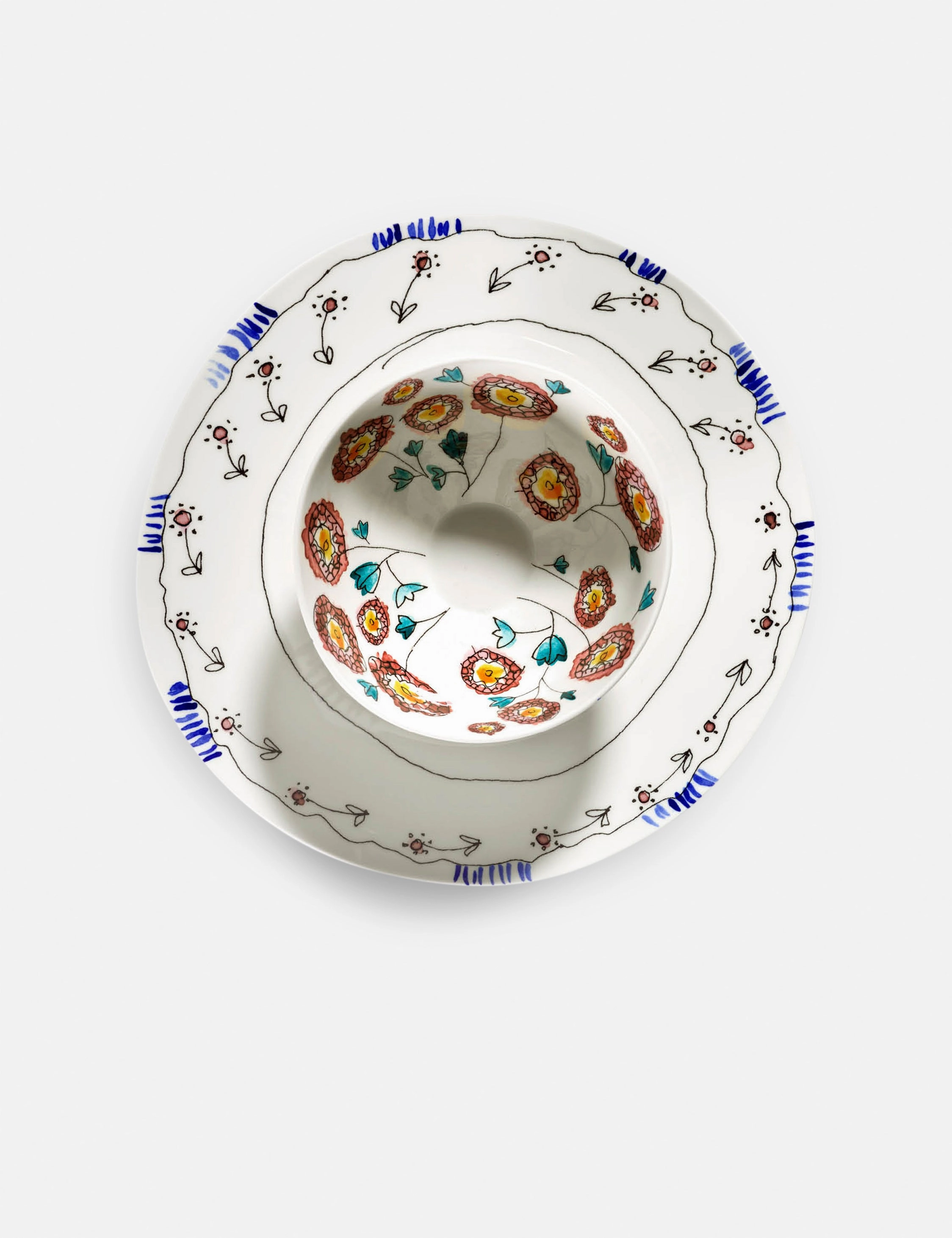 Midnight Flowers Dinnerware by Marni x Serax