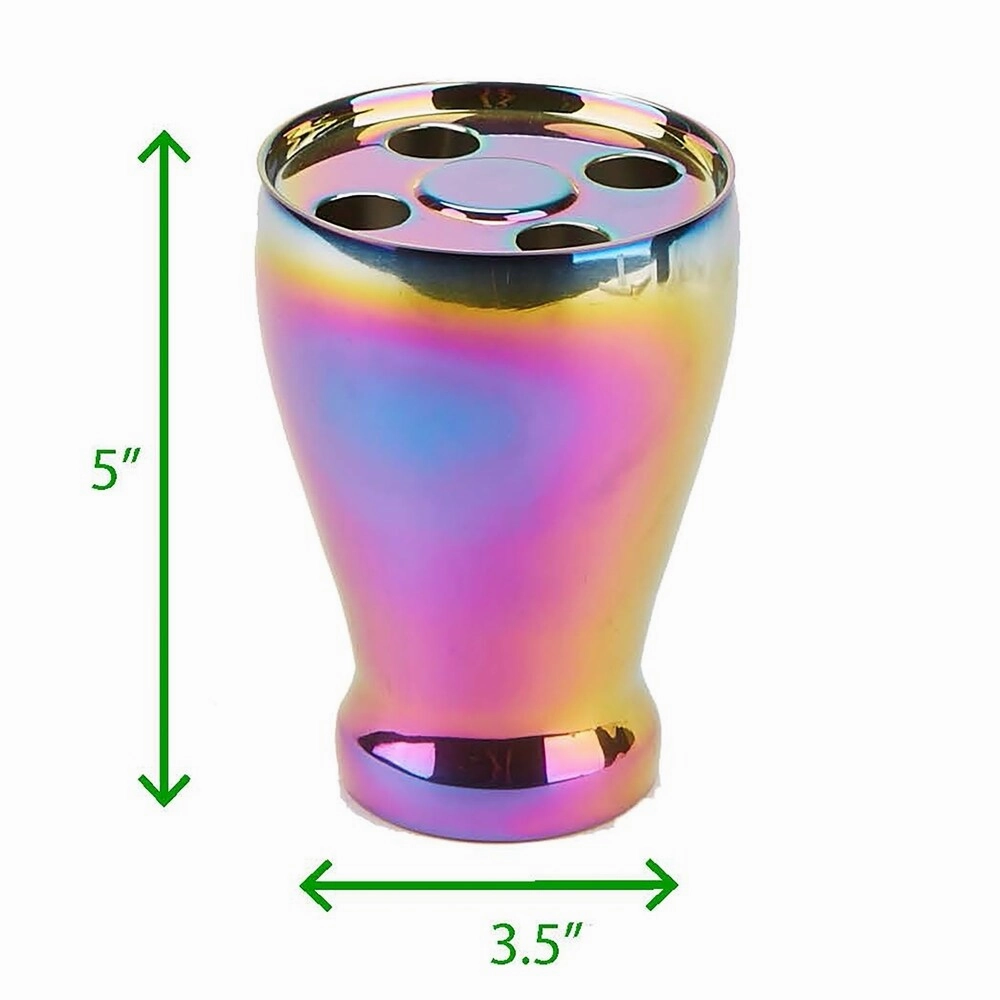 Mind Reader Toothbrush Holder, Rainbow Tooth Brush Holder Organizer, Toothbrush Stand, Iridescent Rainbow