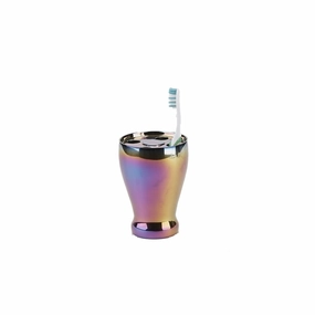 Mind Reader Toothbrush Holder, Rainbow Tooth Brush Holder Organizer, Toothbrush Stand, Iridescent Rainbow toothbrush holder,bathroom cup,bathroom organizer