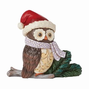 Mini Owl with Santa Hat Fig figurines,decorative figurines,home accents