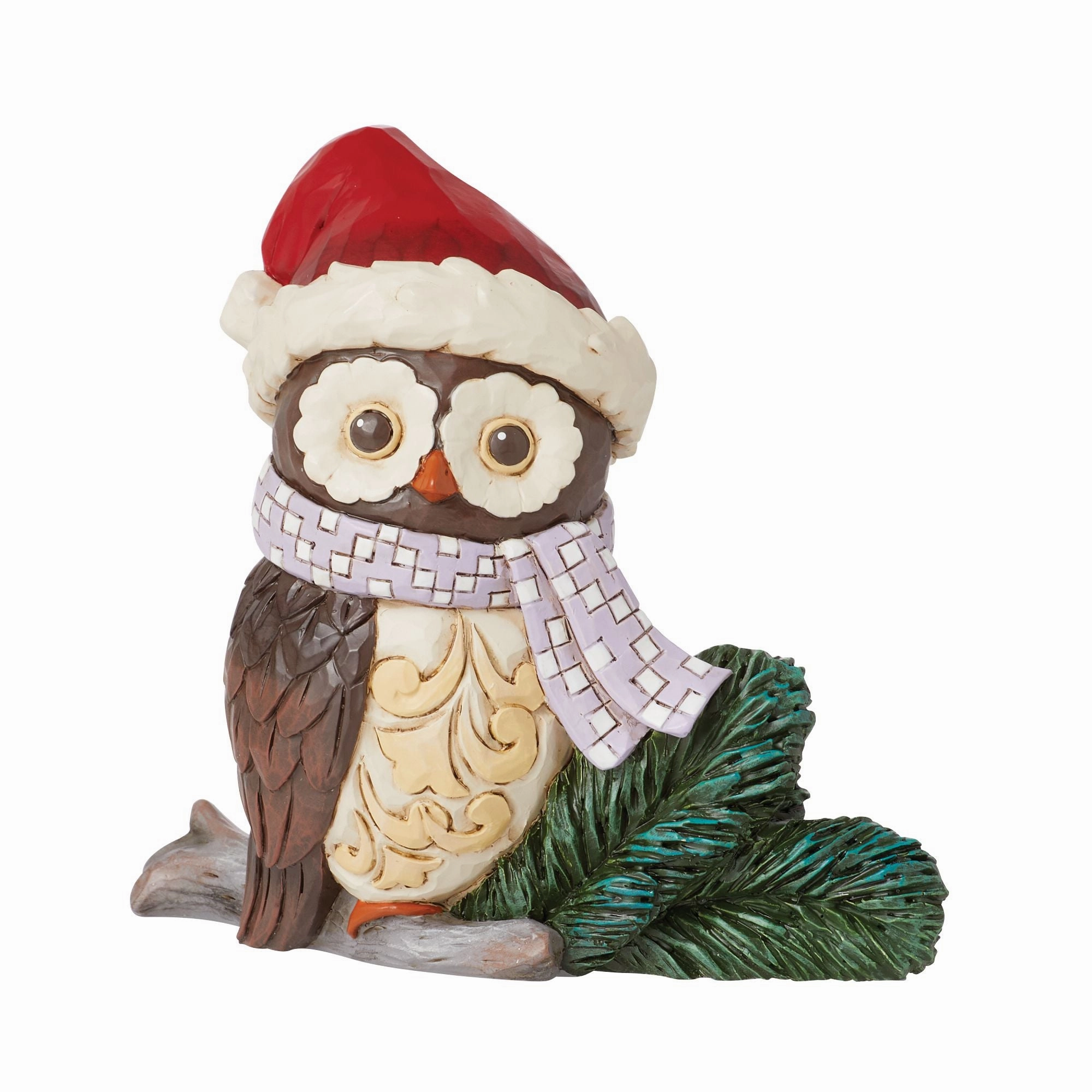 Mini Owl with Santa Hat Fig