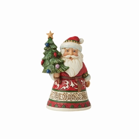 Mini Santa Holding Tree figurines,decorative figurines,home accents