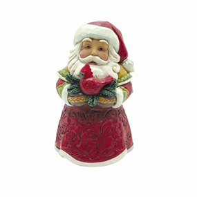 Mini Santa with Cardinal figurines,decorative figurines,home accents