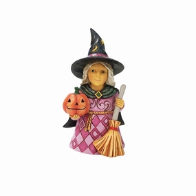 Mini Witch Holding Pumpkin figurines,decorative figurines,home accents