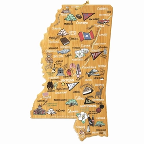 Mississippi Cutting Board with Artwork by Fish Kiss cutting board,chopping board,kitchen tools