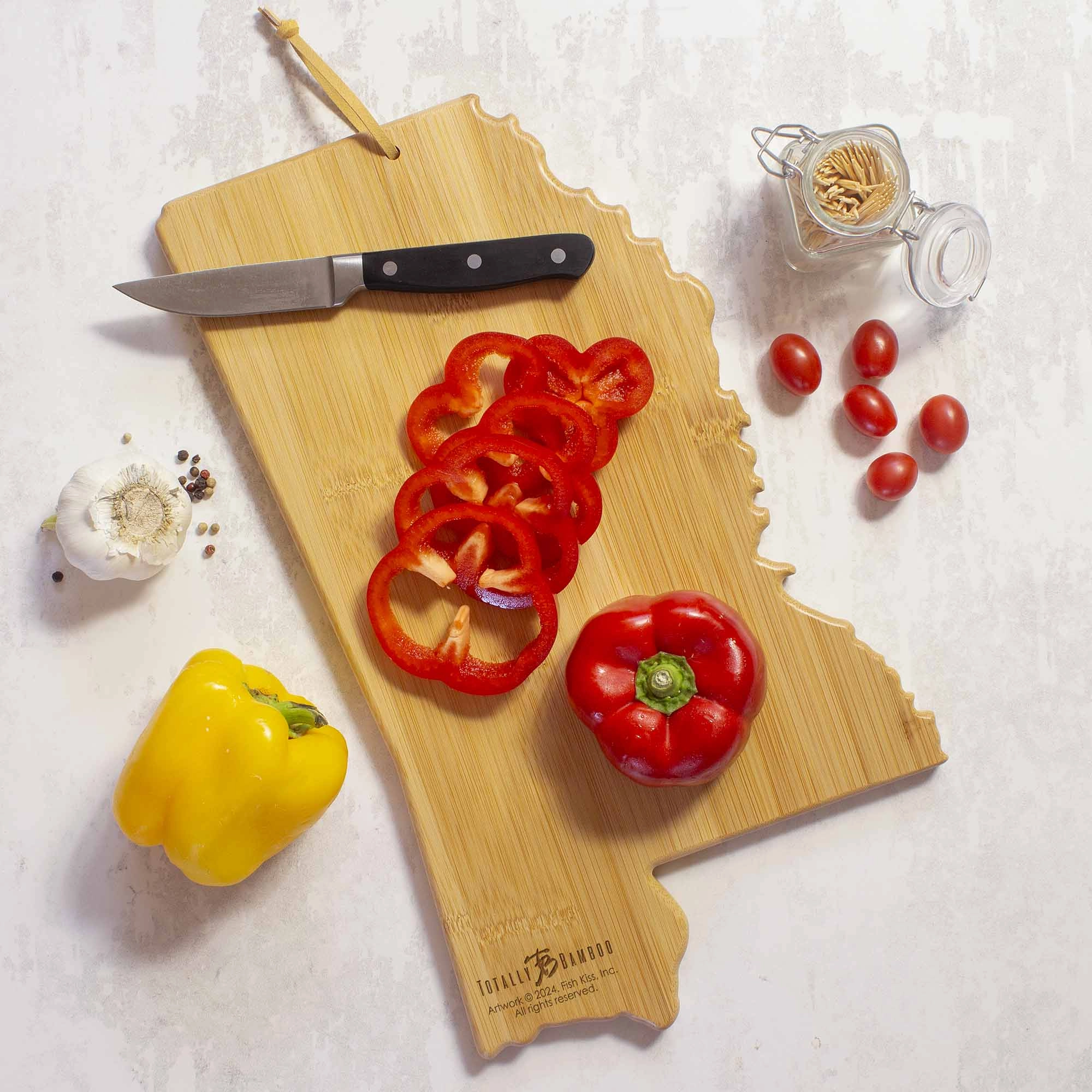 Mississippi Cutting Board with Artwork by Fish Kiss