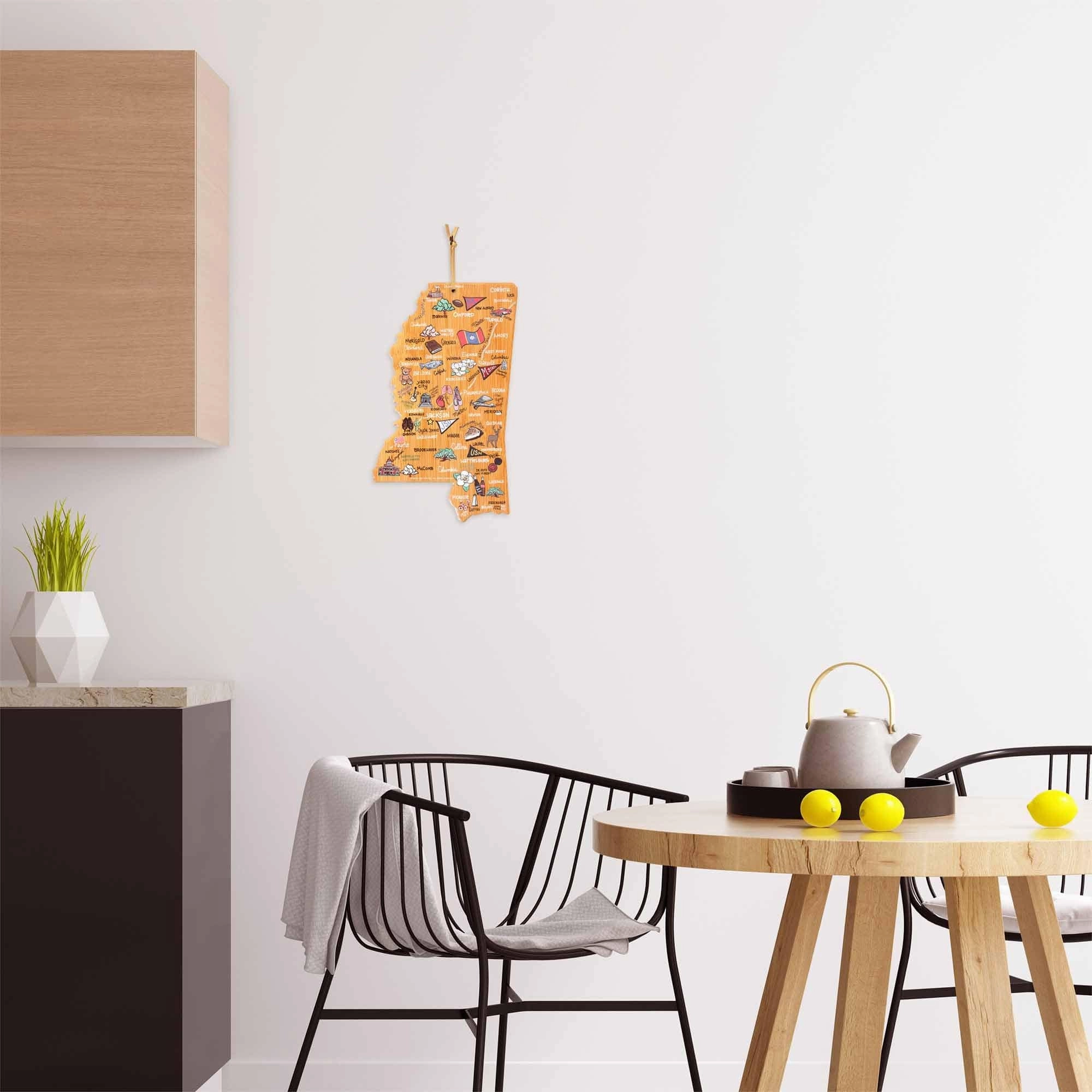 Mississippi Cutting Board with Artwork by Fish Kiss