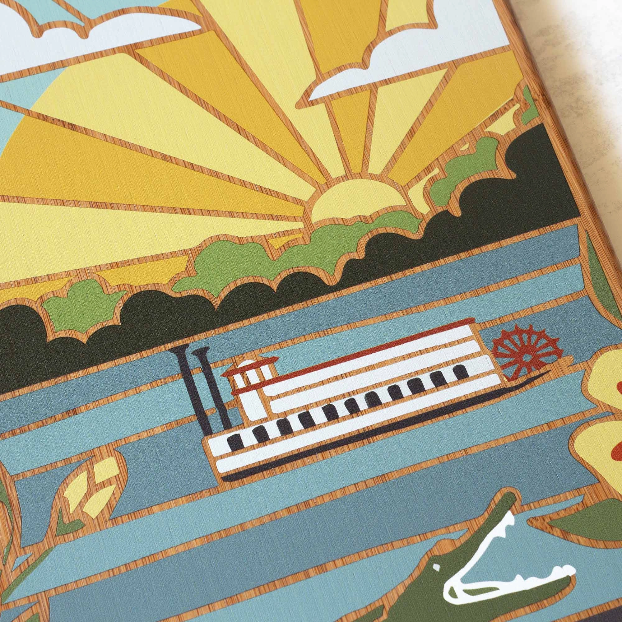 Mississippi Cutting Board with Artwork by Summer Stokes