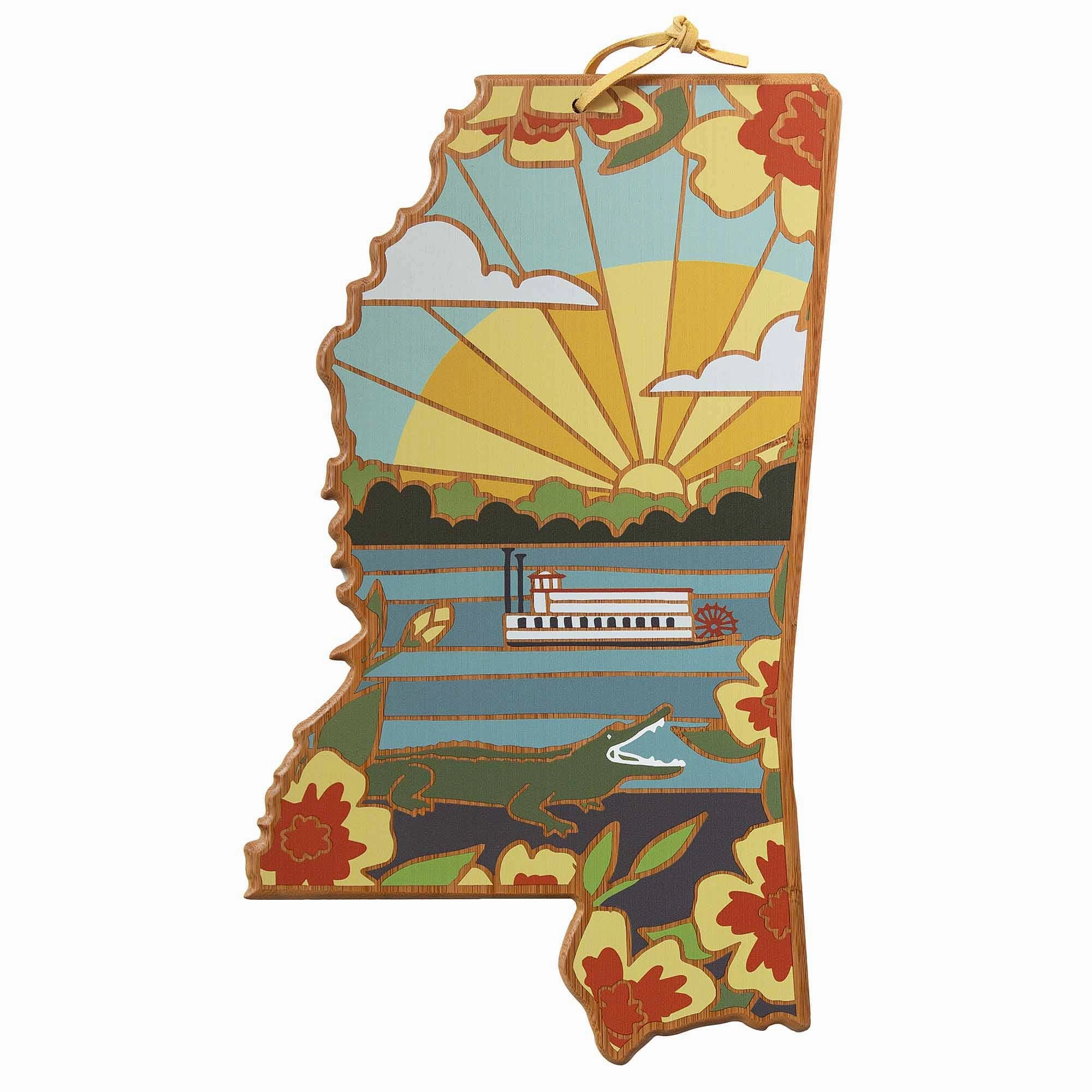Mississippi Cutting Board with Artwork by Summer Stokes cutting board,chopping board,kitchen tools