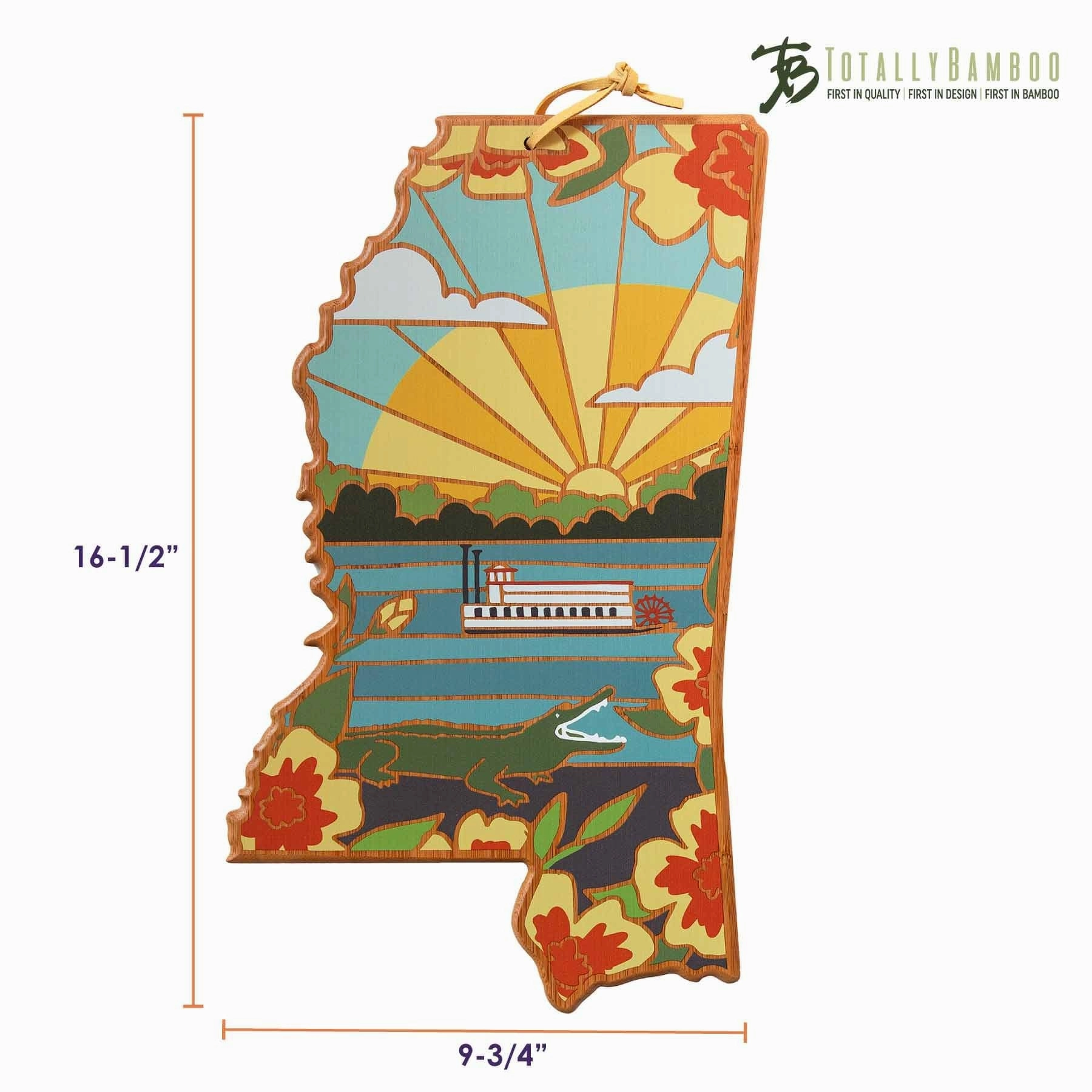 Mississippi Cutting Board with Artwork by Summer Stokes