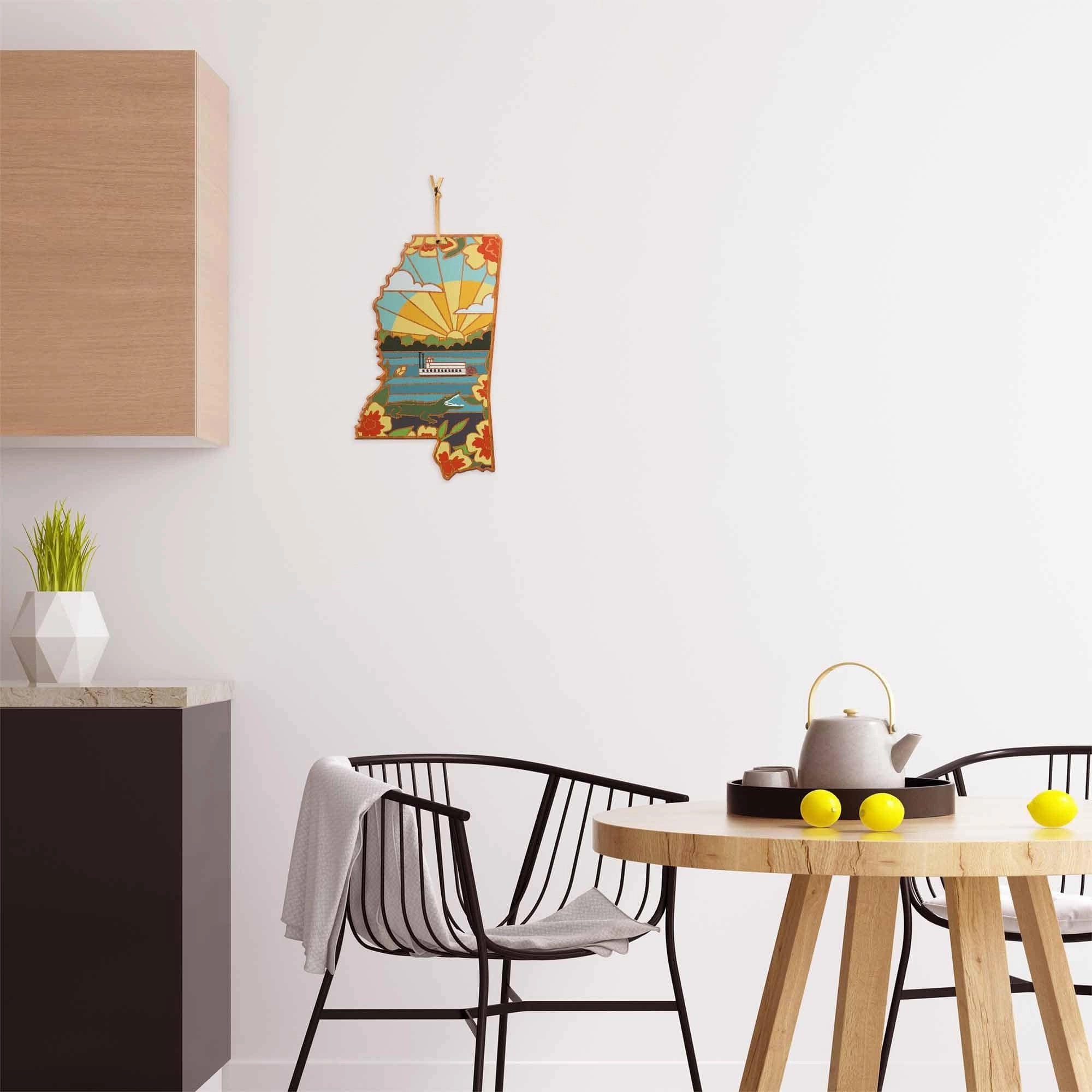Mississippi Cutting Board with Artwork by Summer Stokes
