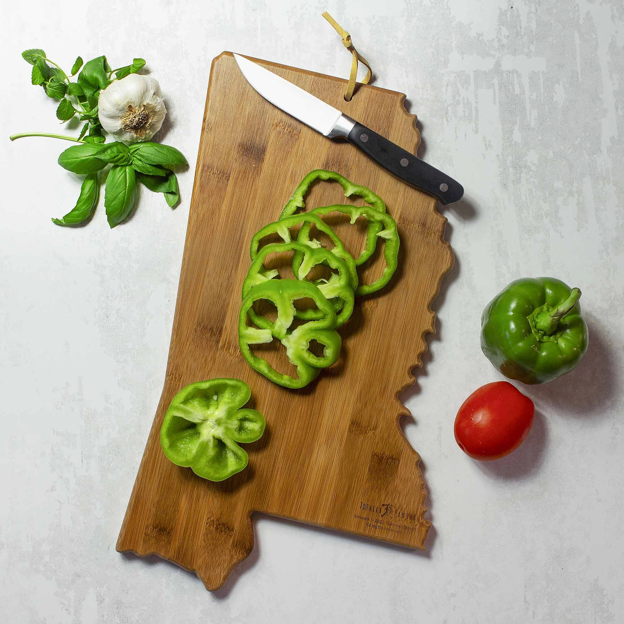 Mississippi Cutting Board with Artwork by Summer Stokes