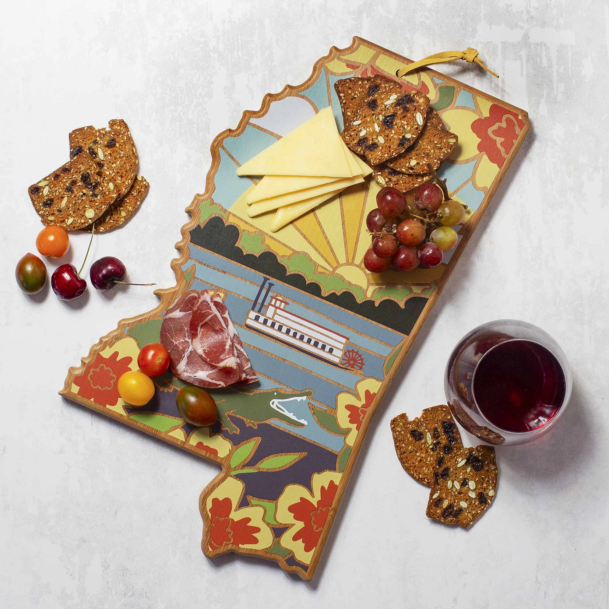 Mississippi Cutting Board with Artwork by Summer Stokes