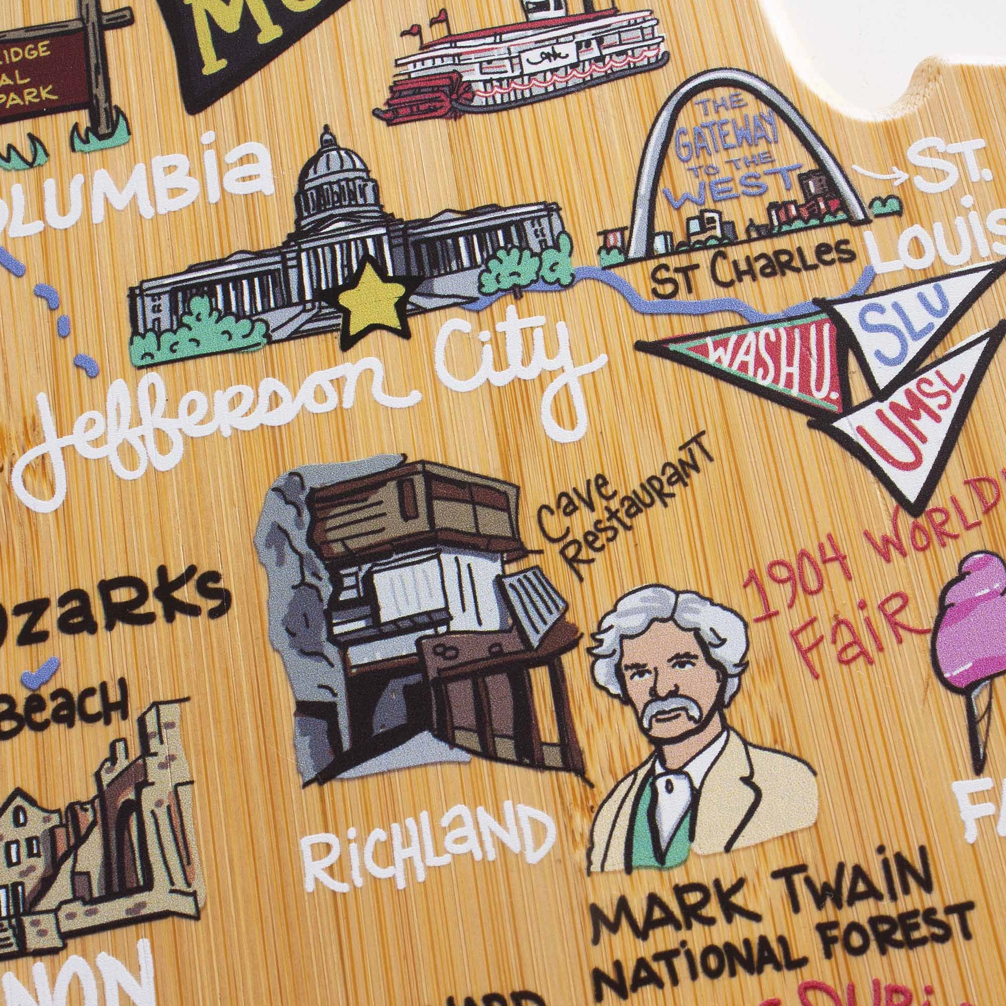 Missouri Cutting Board with Artwork by Fish Kiss