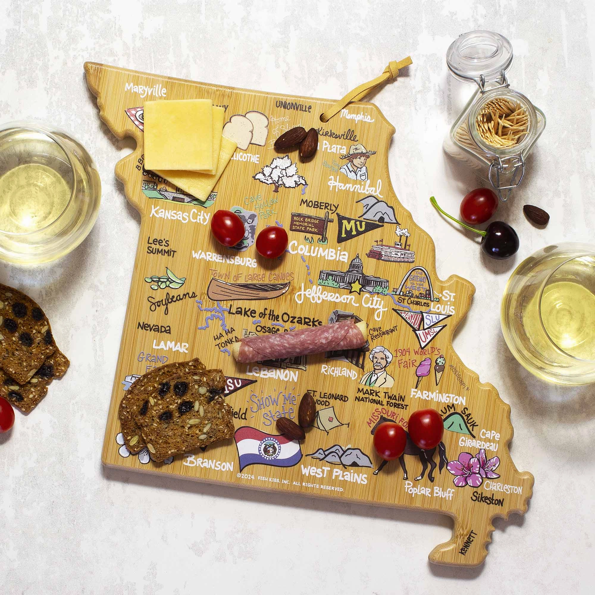 Missouri Cutting Board with Artwork by Fish Kiss
