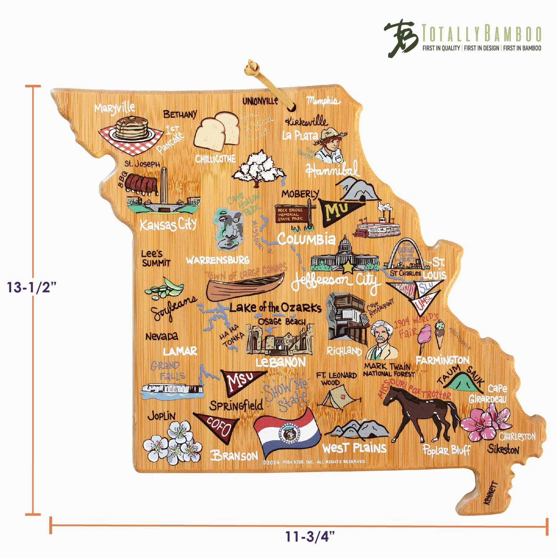 Missouri Cutting Board with Artwork by Fish Kiss