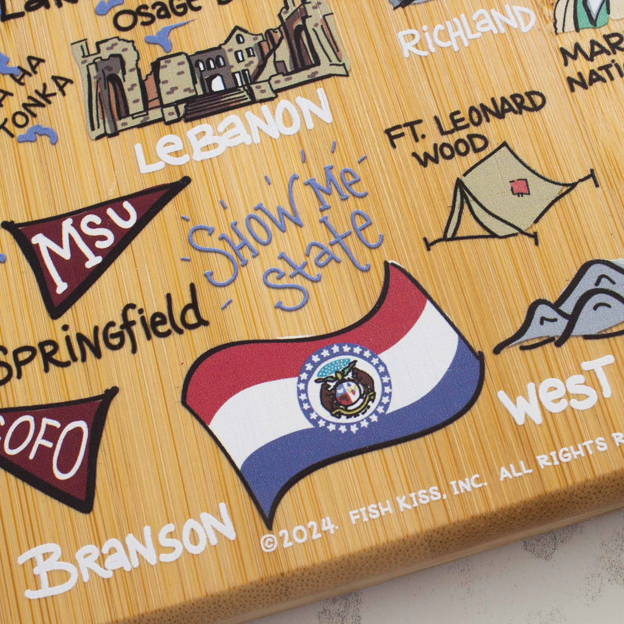 Missouri Cutting Board with Artwork by Fish Kiss