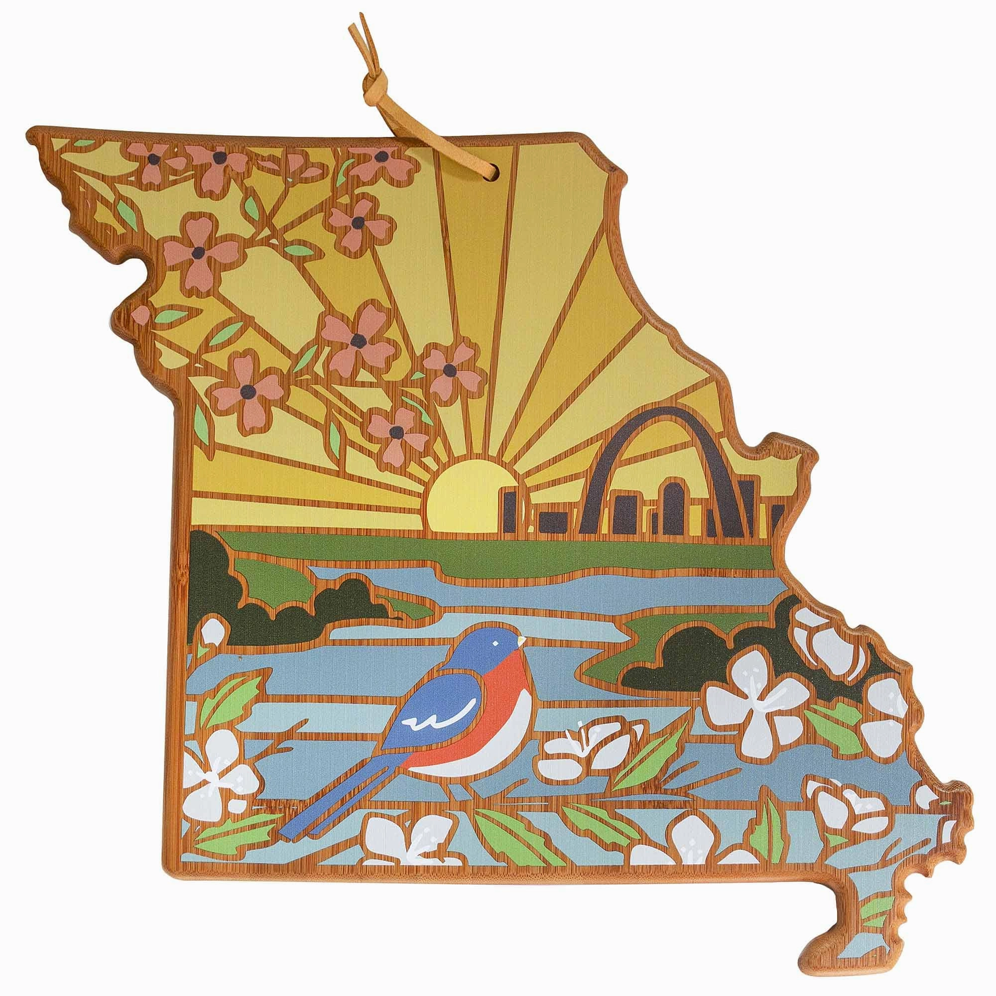 Missouri Cutting Board with Artwork by Summer Stokes cutting board,chopping board,kitchen tools