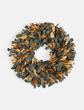 Mixed Leaves Preserved Wreath home decor,home accents,interior accessories