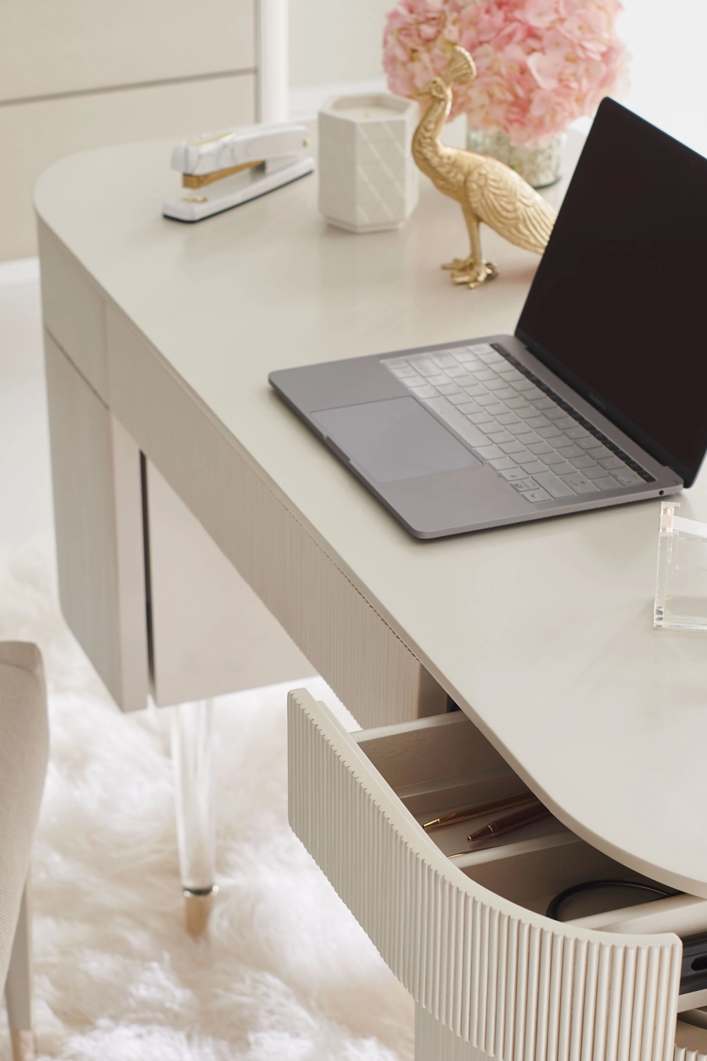 Modern Cream Dressing Table | Caracole Lady Love