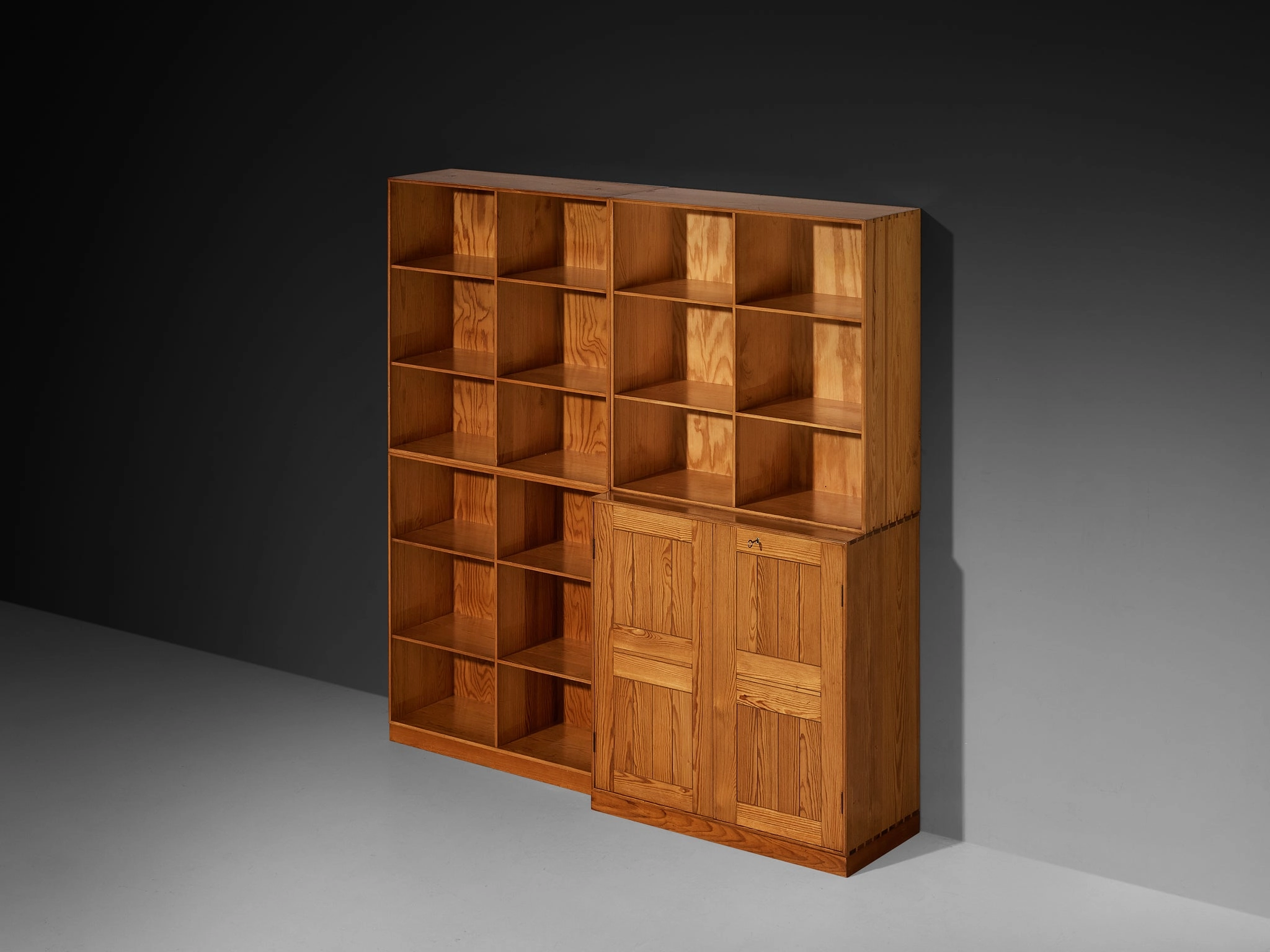 Mogens Koch for Rud Radmussen Modular Bookcase in Pine