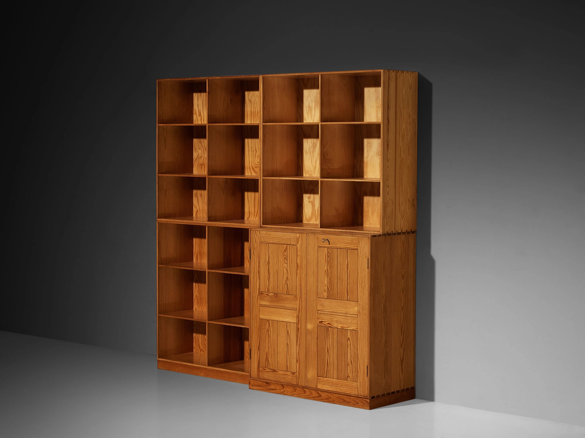 Mogens Koch for Rud Radmussen Modular Bookcase in Pine
