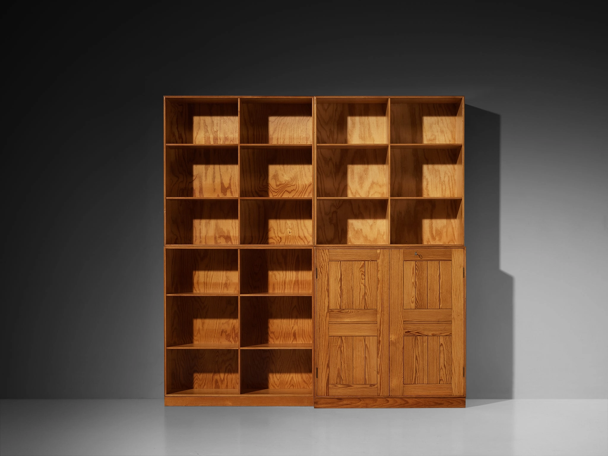 Mogens Koch for Rud Radmussen Modular Bookcase in Pine