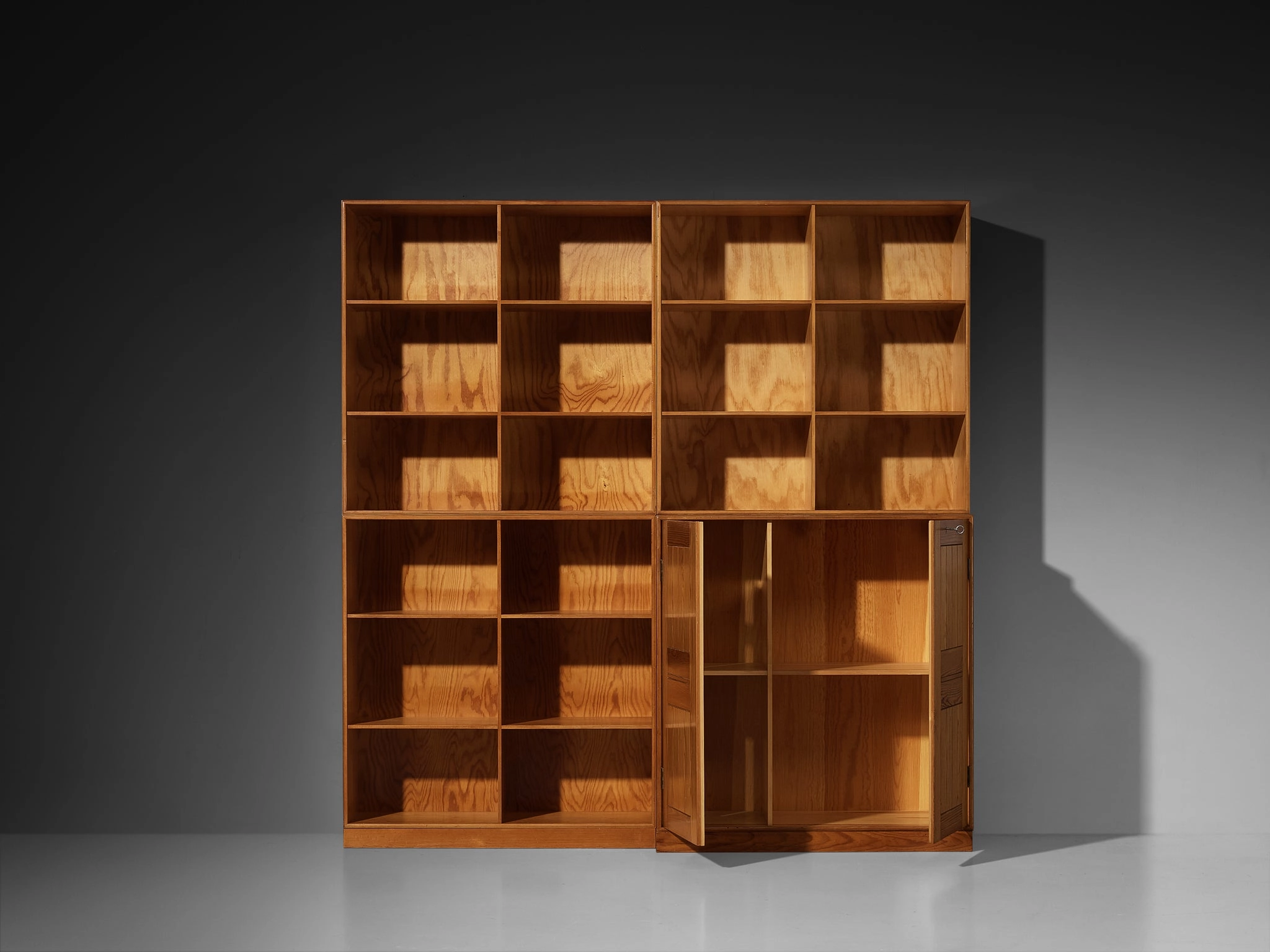 Mogens Koch for Rud Radmussen Modular Bookcase in Pine