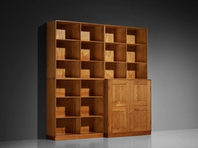 Mogens Koch for Rud Radmussen Modular Bookcase in Pine storage cabinet,organizer,furniture storage