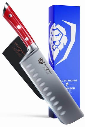 Nakiri Vegetable Knife 7" | Crimson Red ABS Handle | Gladiator Series | NSF Certified | Dalstrong  knife set,kitchen knives,cooking tools
