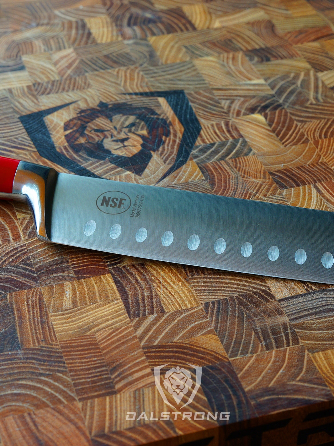 Nakiri Vegetable Knife 7" | Crimson Red ABS Handle | Gladiator Series | NSF Certified | Dalstrong 