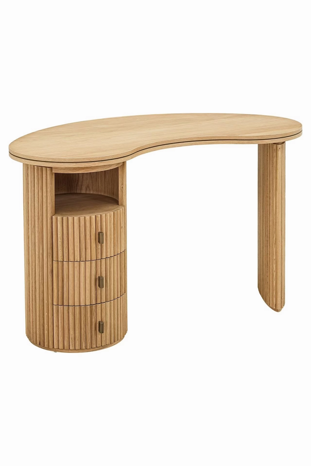 Natural Oak 3-Drawer Desk | OROA Belfort