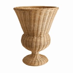 Natural Wicker Footed Urn vase,flower vase,home decoration