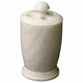 Nature Home Decor Atlantic Collection White Marble Toothbrush Holder toothbrush holder,bathroom cup,bathroom organizer