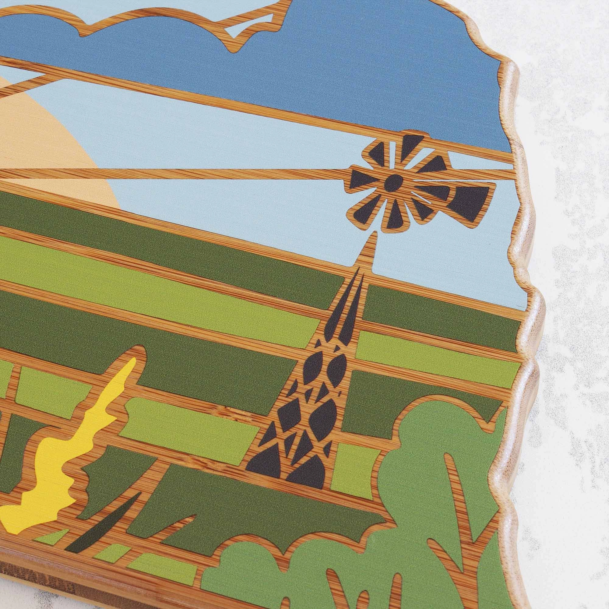 Nebraska Cutting Board with Artwork by Summer Stokes