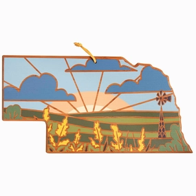 Nebraska Cutting Board with Artwork by Summer Stokes cutting board,chopping board,kitchen tools