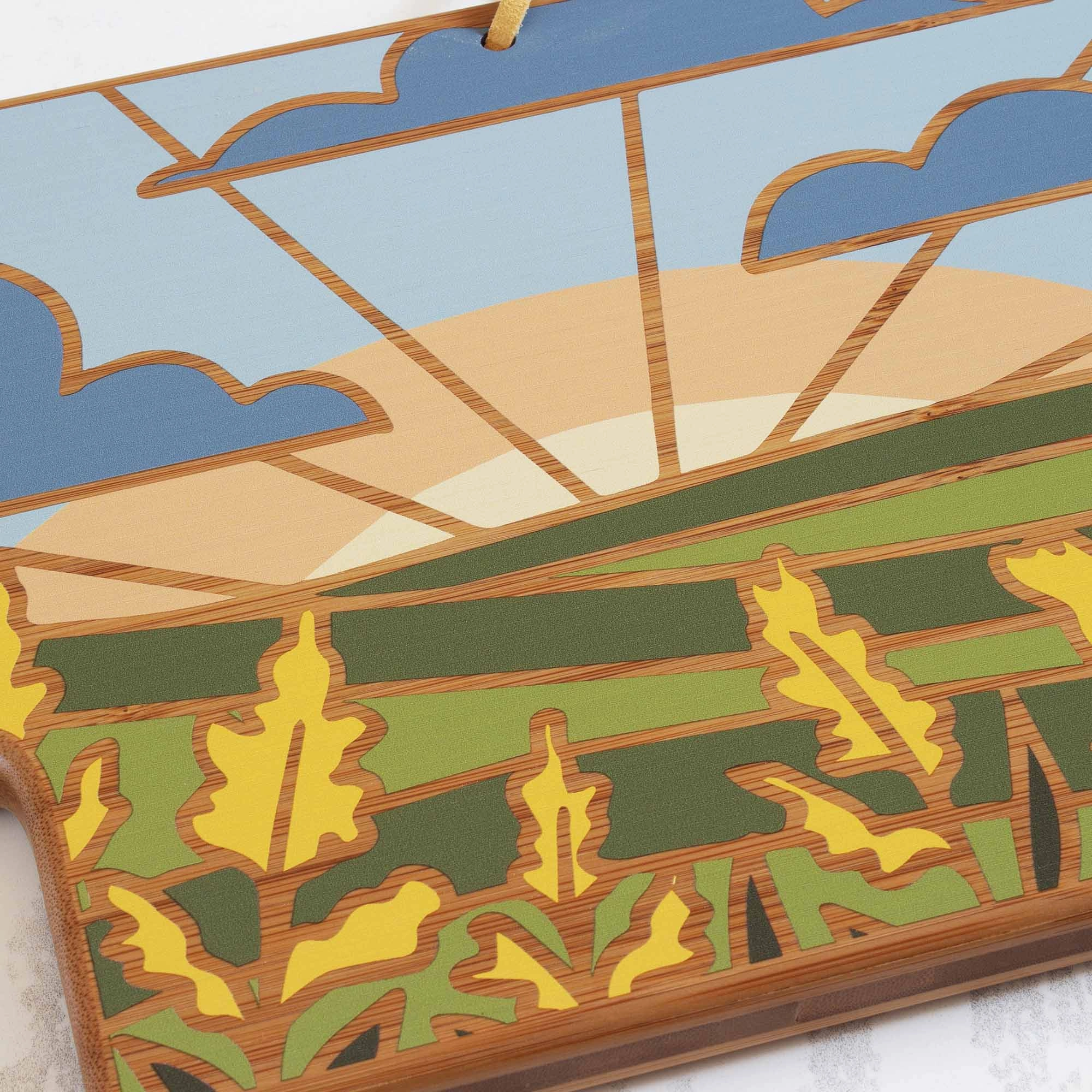 Nebraska Cutting Board with Artwork by Summer Stokes