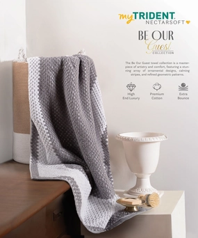 Nectarsoft Be Our Guest Bath Towel, 625 GSM, 100% Cotton, Grey, Castor bath towels,soft towels,bathroom textiles