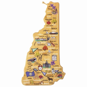 New Hampshire Cutting Board with Artwork by Fish Kiss cutting board,chopping board,kitchen tools