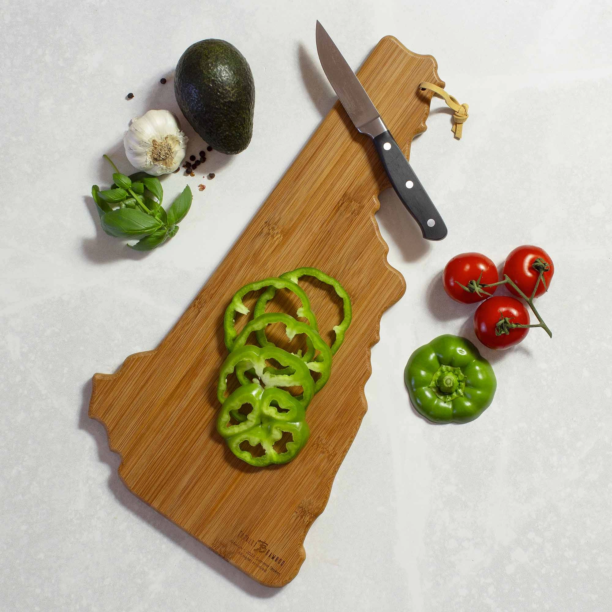 New Hampshire Cutting Board with Artwork by Summer Stokes