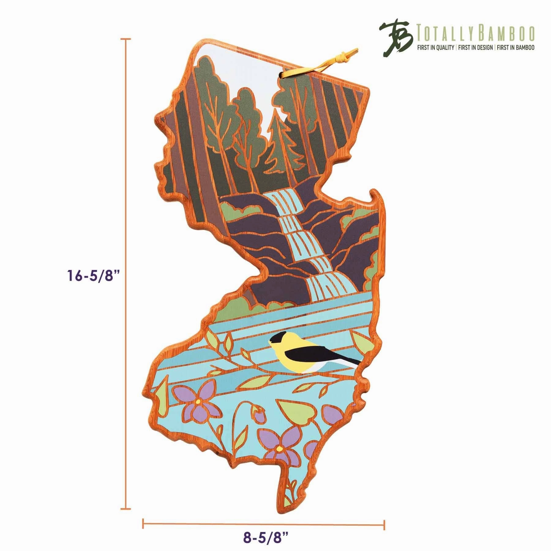 New Jersey Cutting Board with Artwork by Summer Stokes