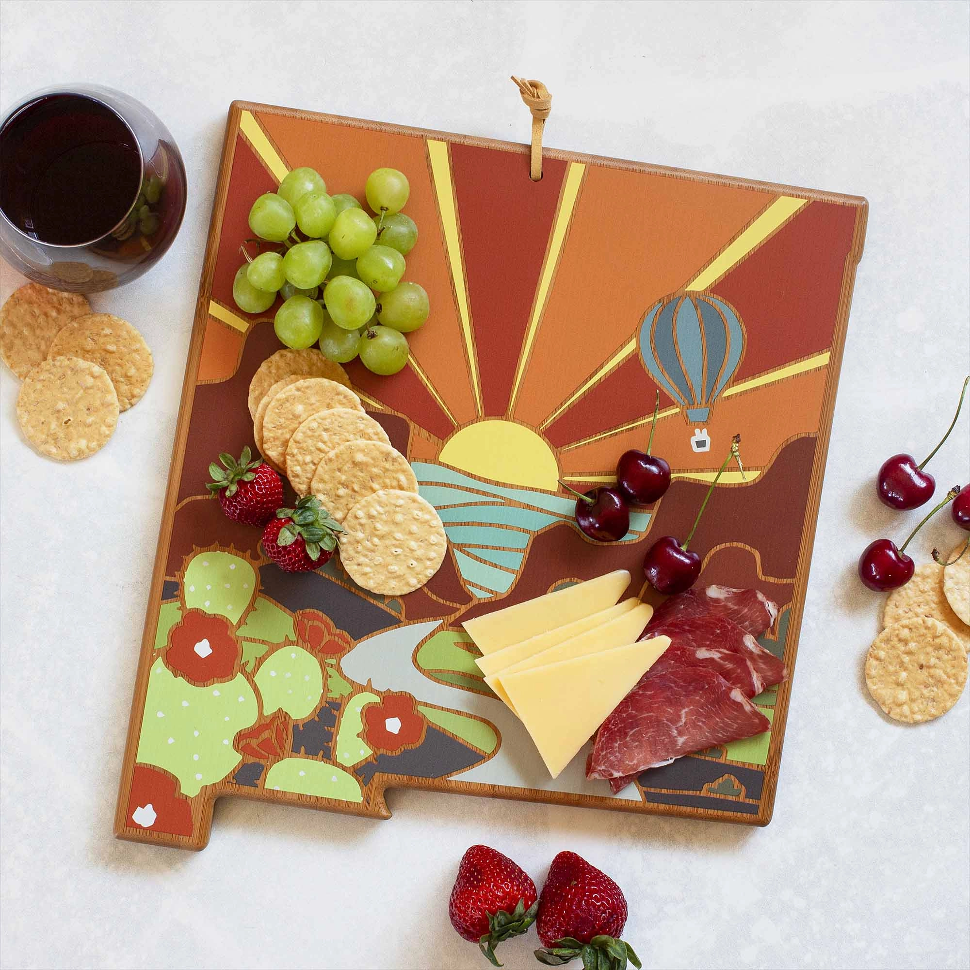 New Mexico Cutting Board with Artwork by Summer Stokes