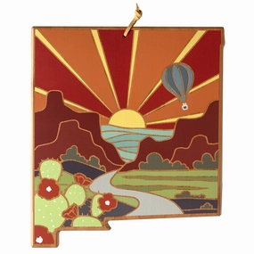 New Mexico Cutting Board with Artwork by Summer Stokes cutting board,chopping board,kitchen tools