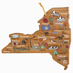 New York Cutting Board with Artwork by Fish Kiss cutting board,chopping board,kitchen tools